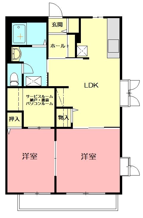 HG宮谷E棟  間取り