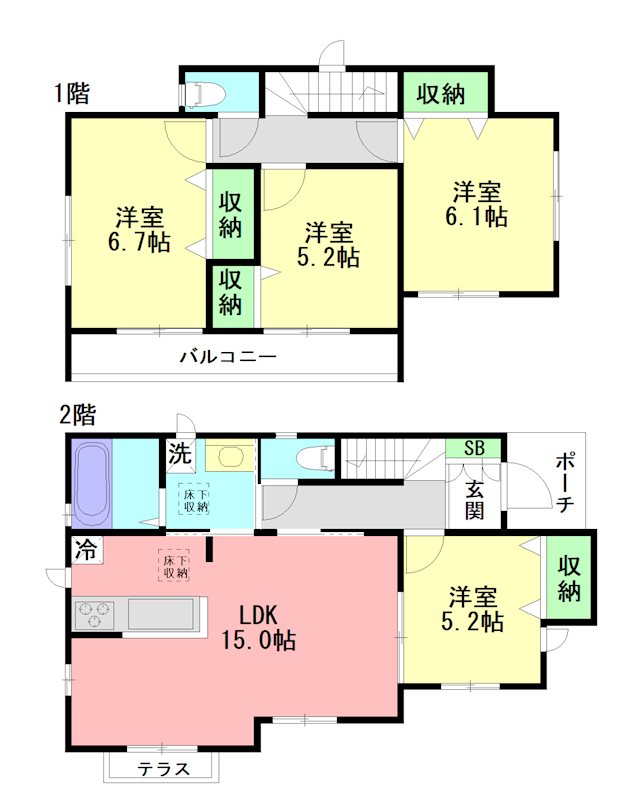 厚木市三田０２ 間取り