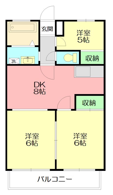 ビエント内海 202号室 間取り