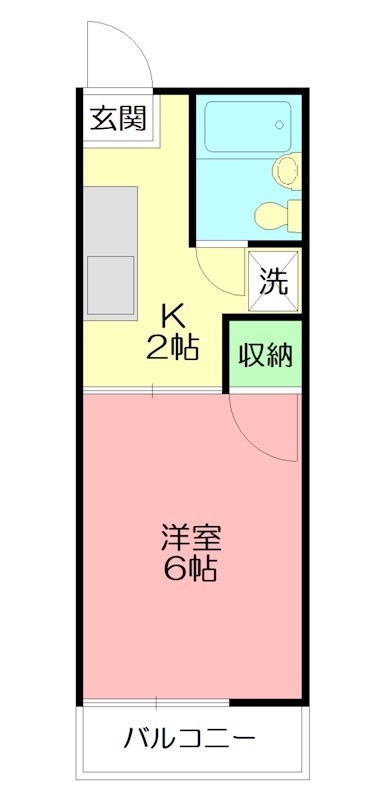ジュネス堀内 102号室 間取り