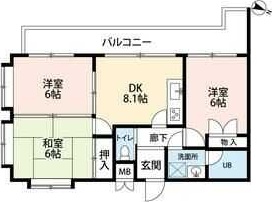 ヒルサイドクラタ 201号室 間取り
