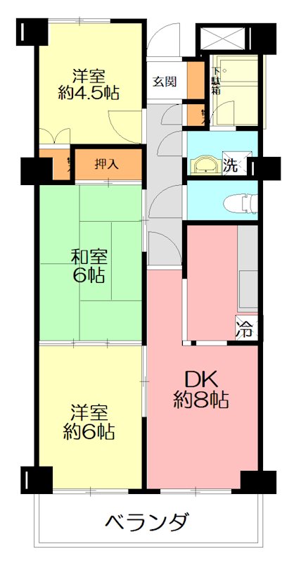 アーバンハイツ扇町 204号室 間取り