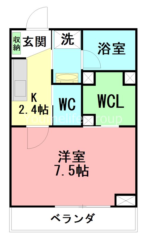 セントホルン 205号室 間取り