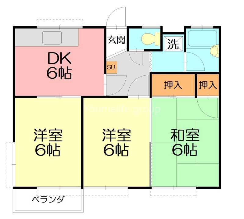 第3和美荘 301号室 間取り