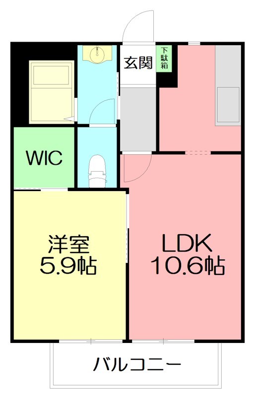 Belle Fleuve 202号室 間取り