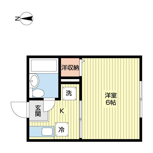 シティハイムいちご荘 101号室 間取り