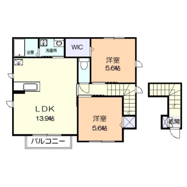 シャルムⅠ 201号室 間取り