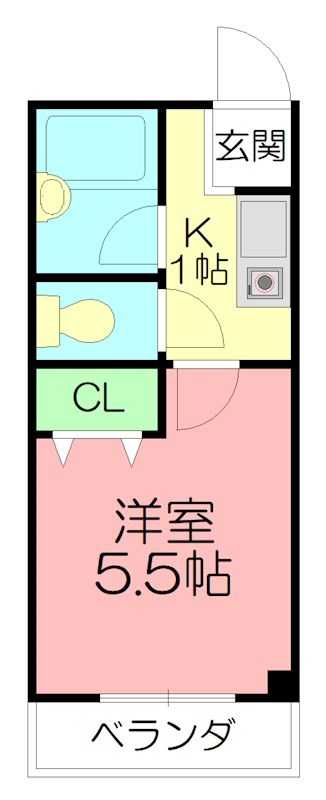 タミーハイツ本厚木 202号室 間取り