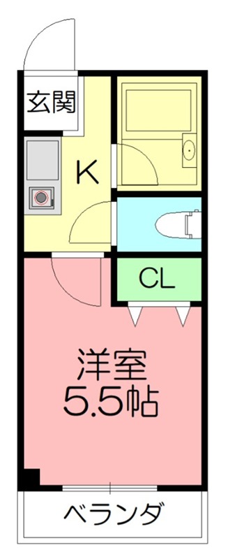 タミーハイツ本厚木 202号室 間取り