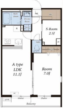 ヴィラ藤沢 101号室 間取り