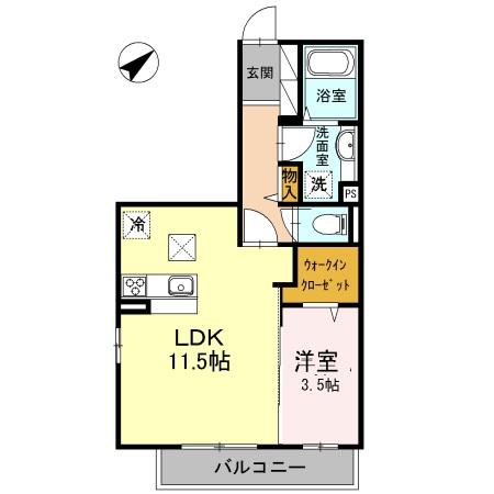 パークヒルズ 103号室 間取り