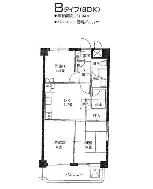 フォレスト弥生台壱番館 201号室 間取り