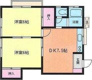 富士ハイツ 1-B号室 間取り