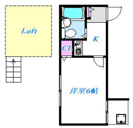 Ｋ善行Ａ棟 205号室 間取り