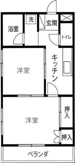 第三伸和コーポ 201号室 間取り