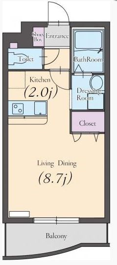 フェリーチェＫ 203号室 間取り