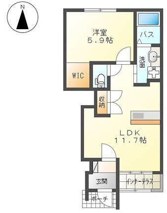 サニーウェル 103号室 間取り