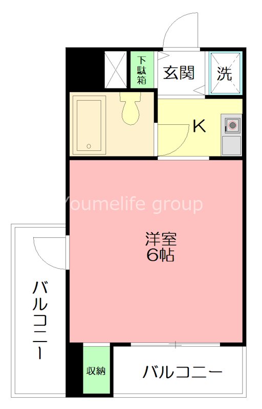 伊勢原エレガンス 503号室 間取り