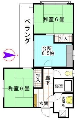 第２大滝マンション 2Ｆ号室 間取り