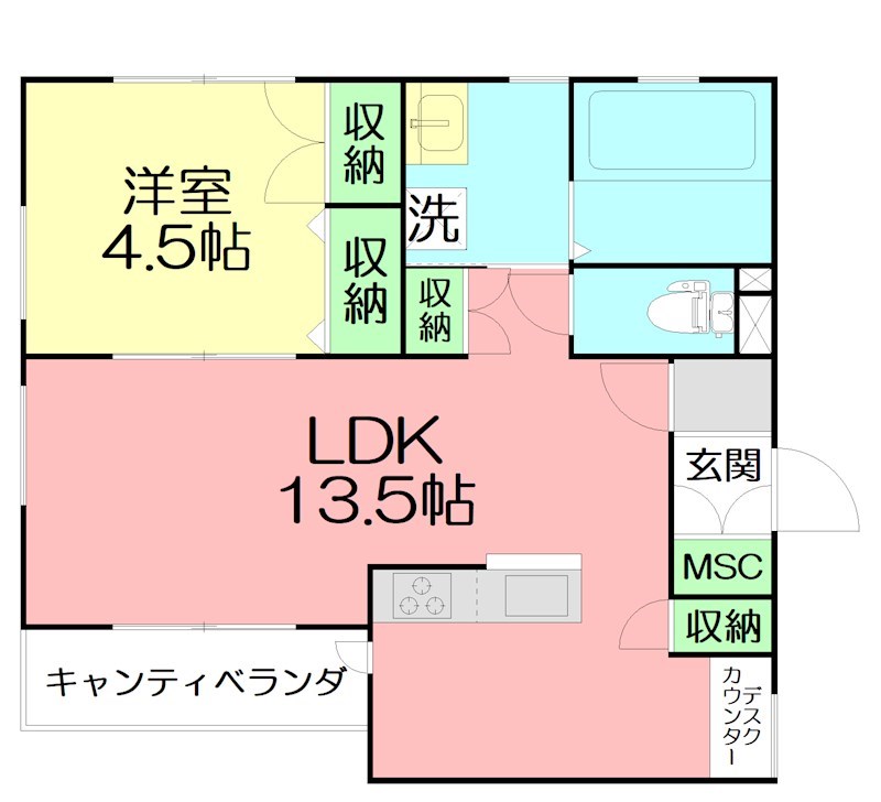 ラクスラス湘南辻堂 202号室 間取り
