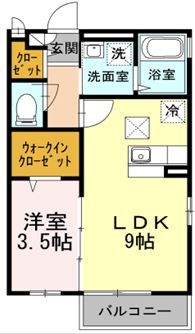 エクセレン 203号室 間取り