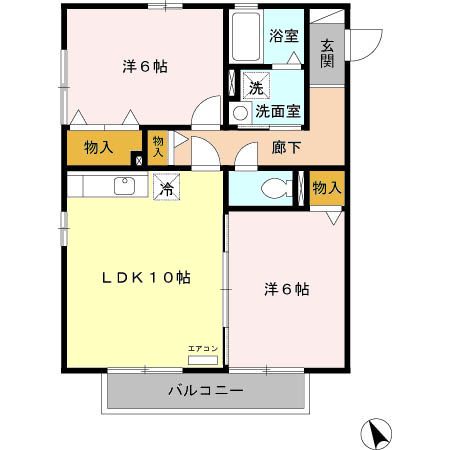 リヴェール文 203号室 間取り