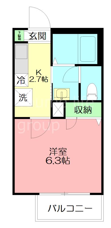 AXIZ湘南 301号室 間取り