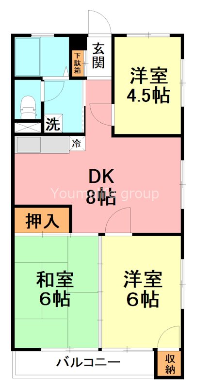 オオタハイツ 401号室 間取り