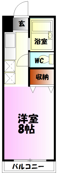 ベルシオン丸久Ａ棟 107号室 間取り