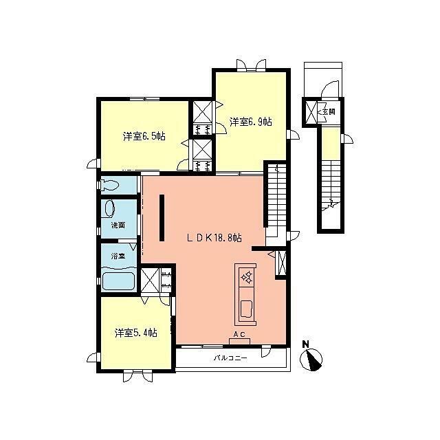ディアコートヤマテ 103号室 間取り