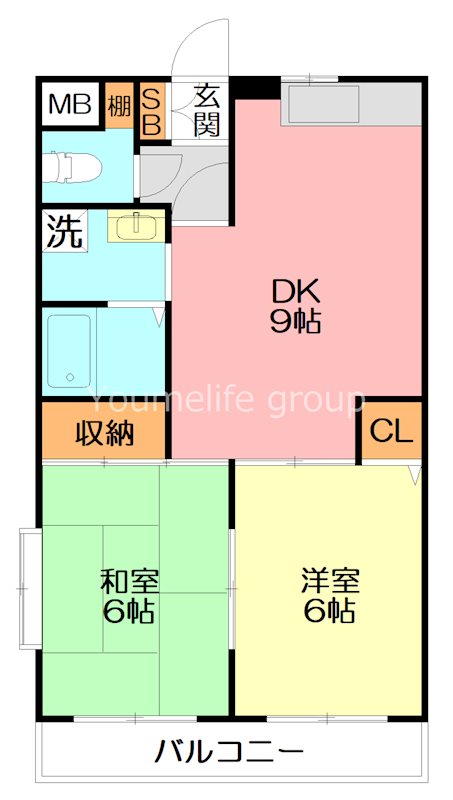 リバーシティ中山Ｃ棟 206号室 間取り