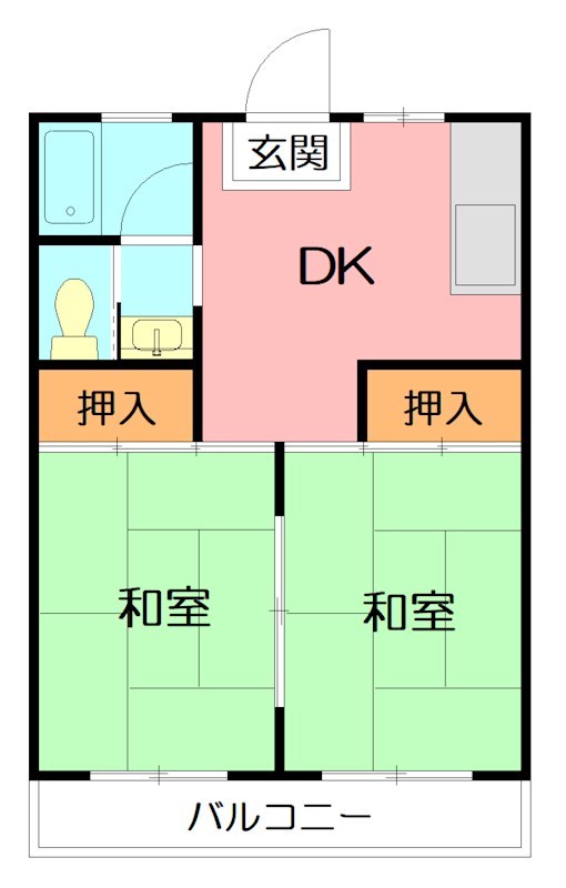 第２桐山ハイツ 203号室 間取り