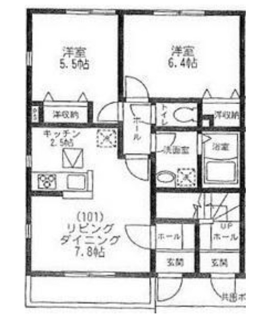 カーサ湘南台Ⅱ 101号室 間取り