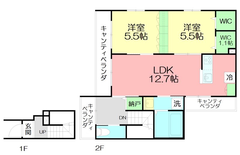Garden Muse Himawari 202号室 間取り
