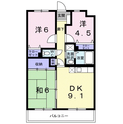 カームＤＥＮ 202号室 間取り