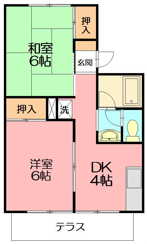 テラスKO  105号室 間取り