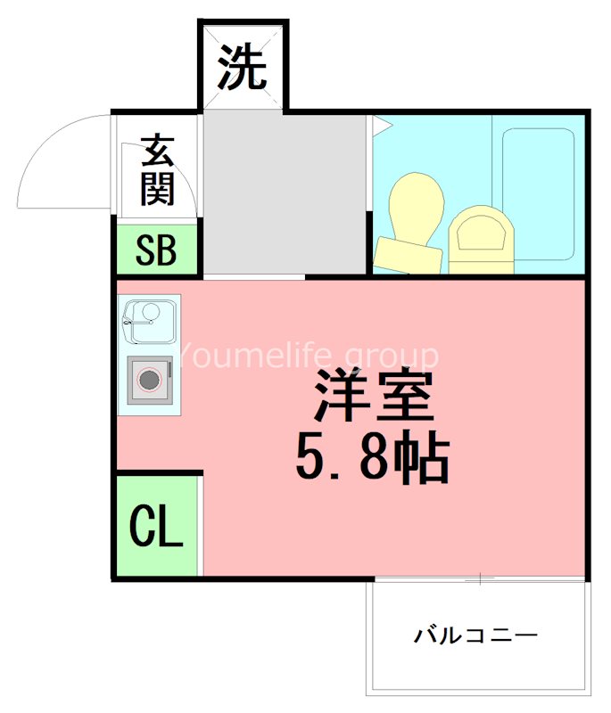 プレステージ新沢Ⅱ 202号室 間取り