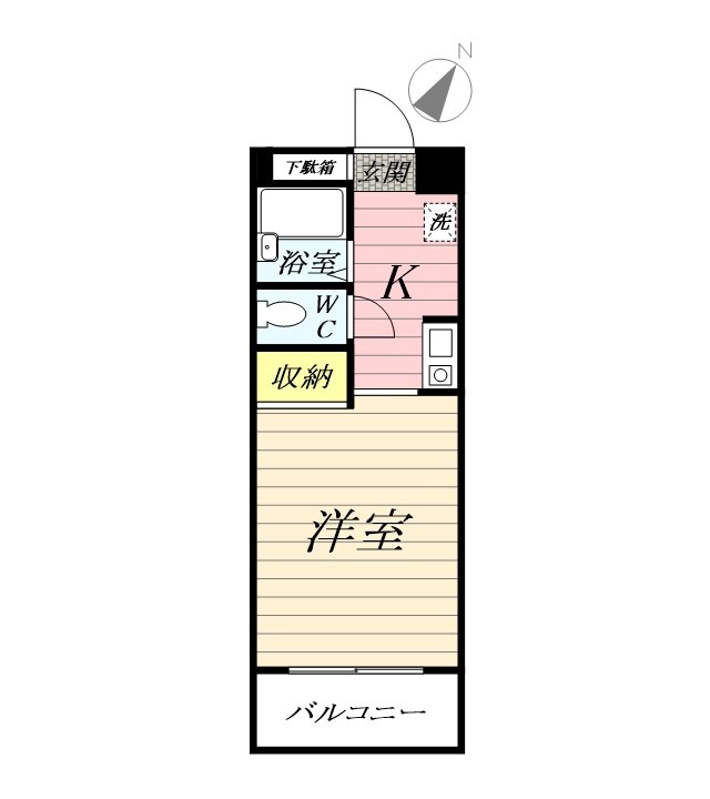 ラフェリア湘南五番館 203号室 間取り