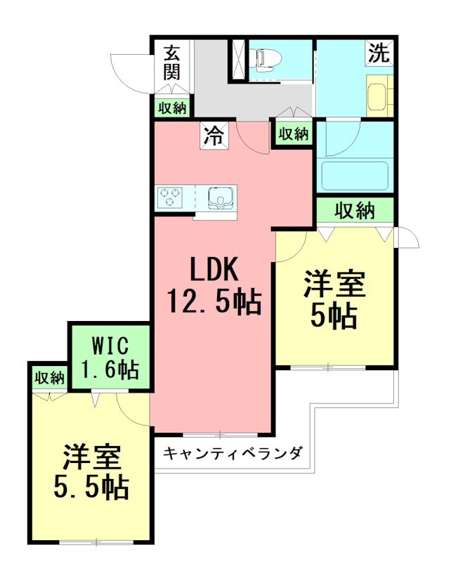 MAC辻堂 202号室 間取り