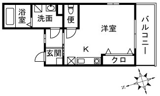 LEGEND(レジェンド) 104号室 間取り