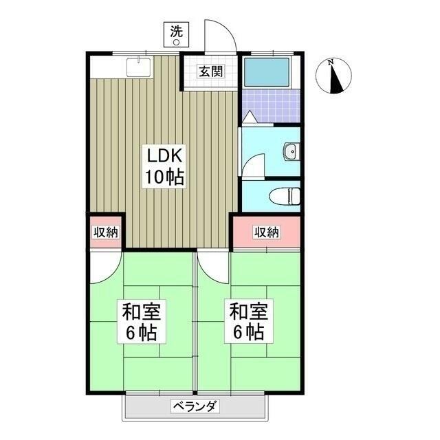 コーポゆり 203号室 間取り