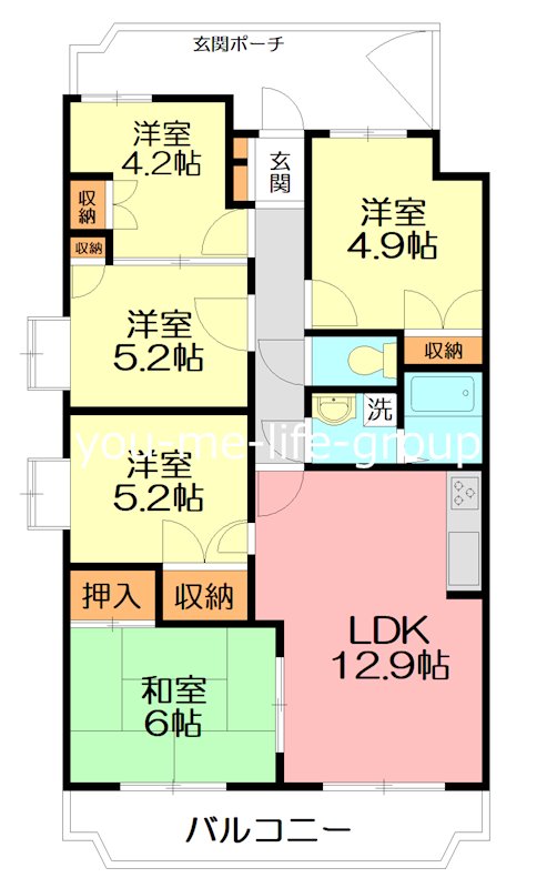 ツインベル・ローズ館 202号室 間取り