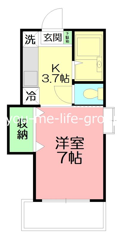 エクセレント 101号室 間取り