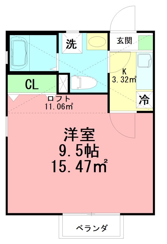 Bikers House湘南 201号室 間取り