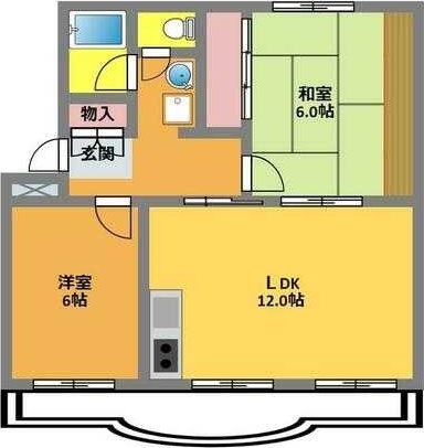 若宮ハイツ 302号室 間取り