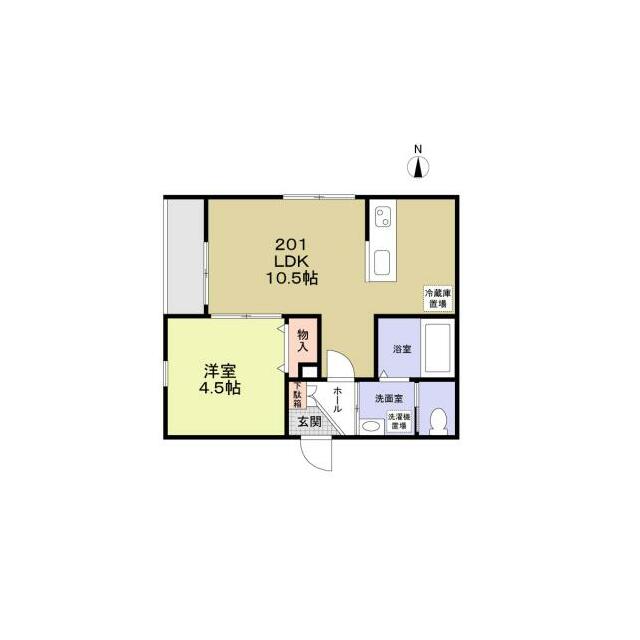 グレイス 201号室 間取り