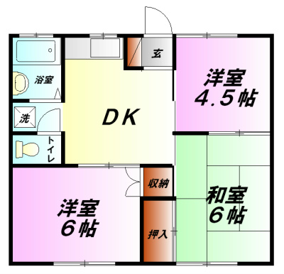 和光ハイツ 201号室 間取り