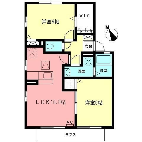 リヴェールKⅠ 102号室 間取り