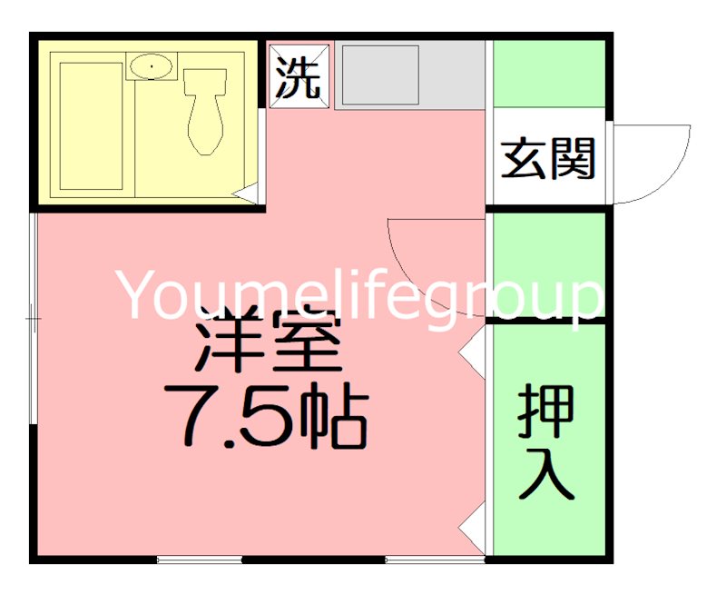 パラシオン茅ヶ崎 208号室 間取り