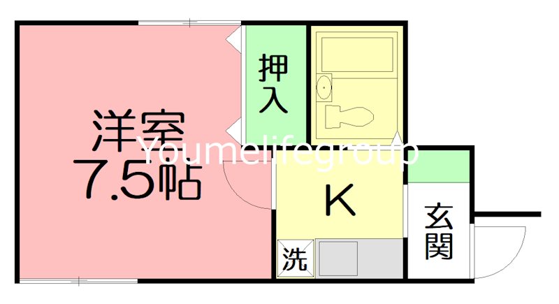 パラシオン茅ヶ崎 107号室 間取り